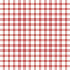 Gingham seamless pattern with soft red and white color, checkerboard background, square, tablecloth, book cover, Vector illustration