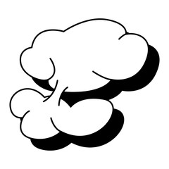 Comic book speech bubble, great design for any purposes. Sticker design. Vector illustration