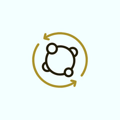 Metabolism icon logo flat vector design