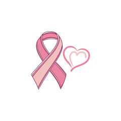 pink ribbon vector 