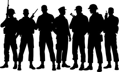  military, army, advance Soldiers Advancing Up Hill Silhouette vector bundle