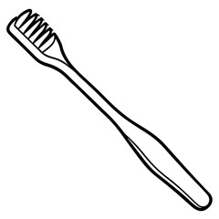 Toothbrush line art vector