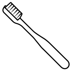 Toothbrush line art vector