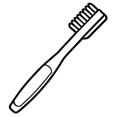 Toothbrush line art vector