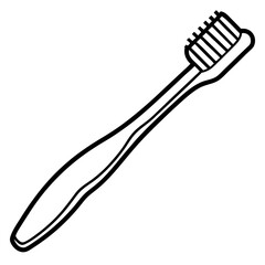 Toothbrush line art vector