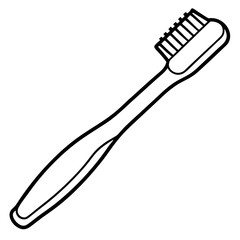 Toothbrush line art vector