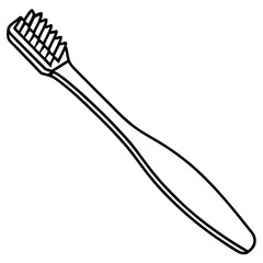 Toothbrush line art vector