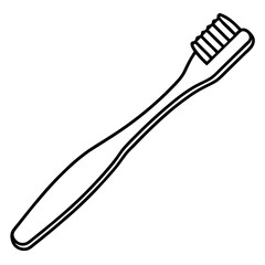 Toothbrush line art vector