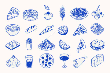 icon, vector, set, icons, design, food, doodle, illustration, symbol, sketch, pattern, sign, drawing, collection, draw, coffee, hand drawn, bag, cartoon, line, business, art