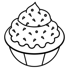 Mint Chocolate Chip line art vector