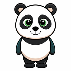 vector illustration of cartoon panda