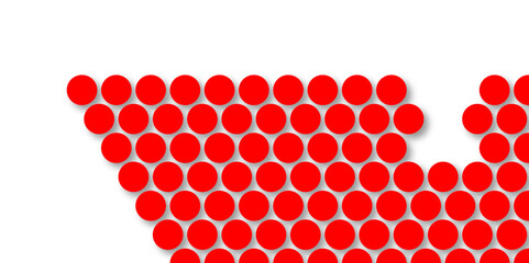 Red tiles wall. round marble textures, ball tiles. Top view pavement circle block red texture with seamless patterns floor background. Air Bubble wrap texture background. Textured Background.