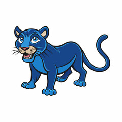 panther in a white background 