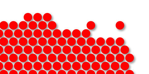 Red tiles wall. round marble textures, ball tiles. Top view pavement circle block red texture with seamless patterns floor background. Air Bubble wrap texture background. Textured Background.