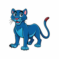 panther in a white background 