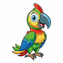 parrot on a white background
