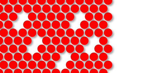 Red tiles wall. round marble textures, ball tiles. Top view pavement circle block red texture with seamless patterns floor background. Air Bubble wrap texture background. Textured Background.