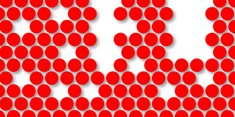 Red tiles wall. round marble textures, ball tiles. Top view pavement circle block red texture with seamless patterns floor background. Air Bubble wrap texture background. Textured Background.