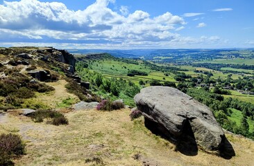 View along the Edges in the Peak District, England