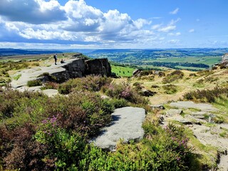 View along the Edges in the Peak District, England