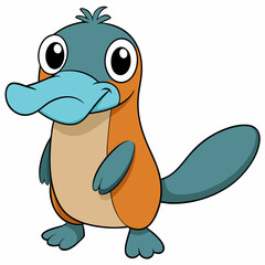 Fototapeta premium cartoon platypus cartoon