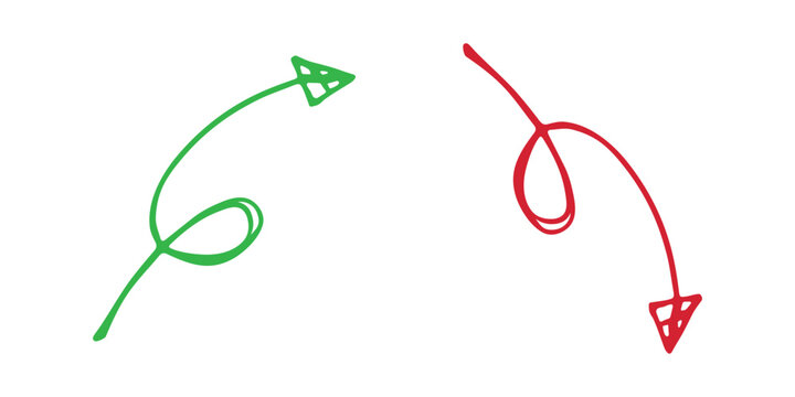 Hand drawn arrow symbol. Business clipart. Single element for design