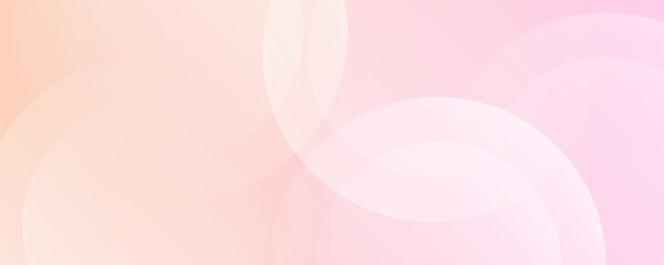 Banner background, pastel colorful, pink and orange gradations, circle abstract background, eps 10