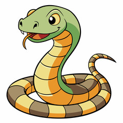vector illustration of a cartoon snake