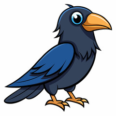illustration of cartoon raven