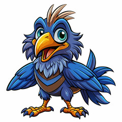 illustration of a cartoon raven