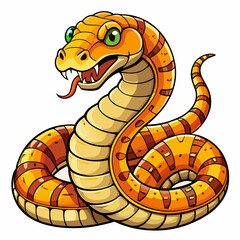 Fototapeta premium vector illustration of a cartoon snake