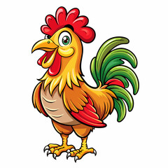 rooster isolated on white background