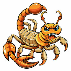 scorpion in a white back ground