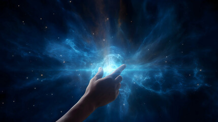 hand holding a magic wand