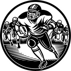 Football player silhouette