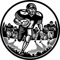 Fototapeta premium Football player silhouette