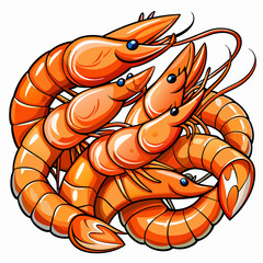 tiger shrimp cartoon