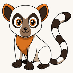 sifaka in a white background  © salahaparven564