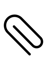 Obraz premium A classic paperclip symbol for attachments or organization. This simple icon represents file attachment functionality. A universal paperclip graphic, signifying connection or documents 