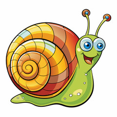 snail on a white background