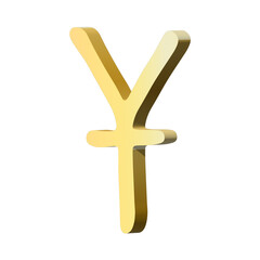 Fototapeta premium 3d chinese yuan currency symbol. Single element for design