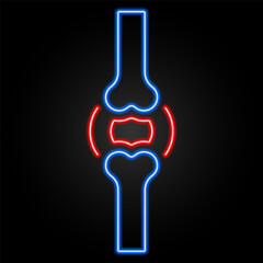 meniscal neon sign, modern glowing banner design, colorful modern design trends on black background. Vector illustration.