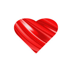 romantic red heart on white background