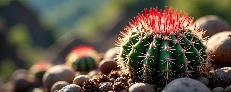Tephrocactus Articulatus growing with other cacti, articulatus, tephrocactus
