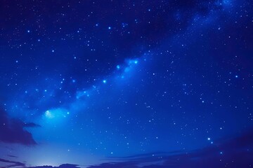 Night sky full of stars, shining brightly in the sky | Illustration
