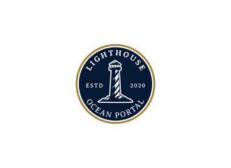 lighthouse logo vector design template. Premium lighthouse logo design template