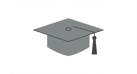 Simple vector illustration of a graduation cap, ideal for educational or academic projects