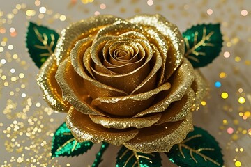 Shiny Golden Rose | Illustration