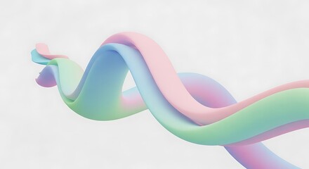 Colorful baby shoes on a white background with a colorful DNA helix line design