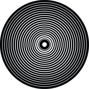 Silhouette of a Concentric Circle Pattern